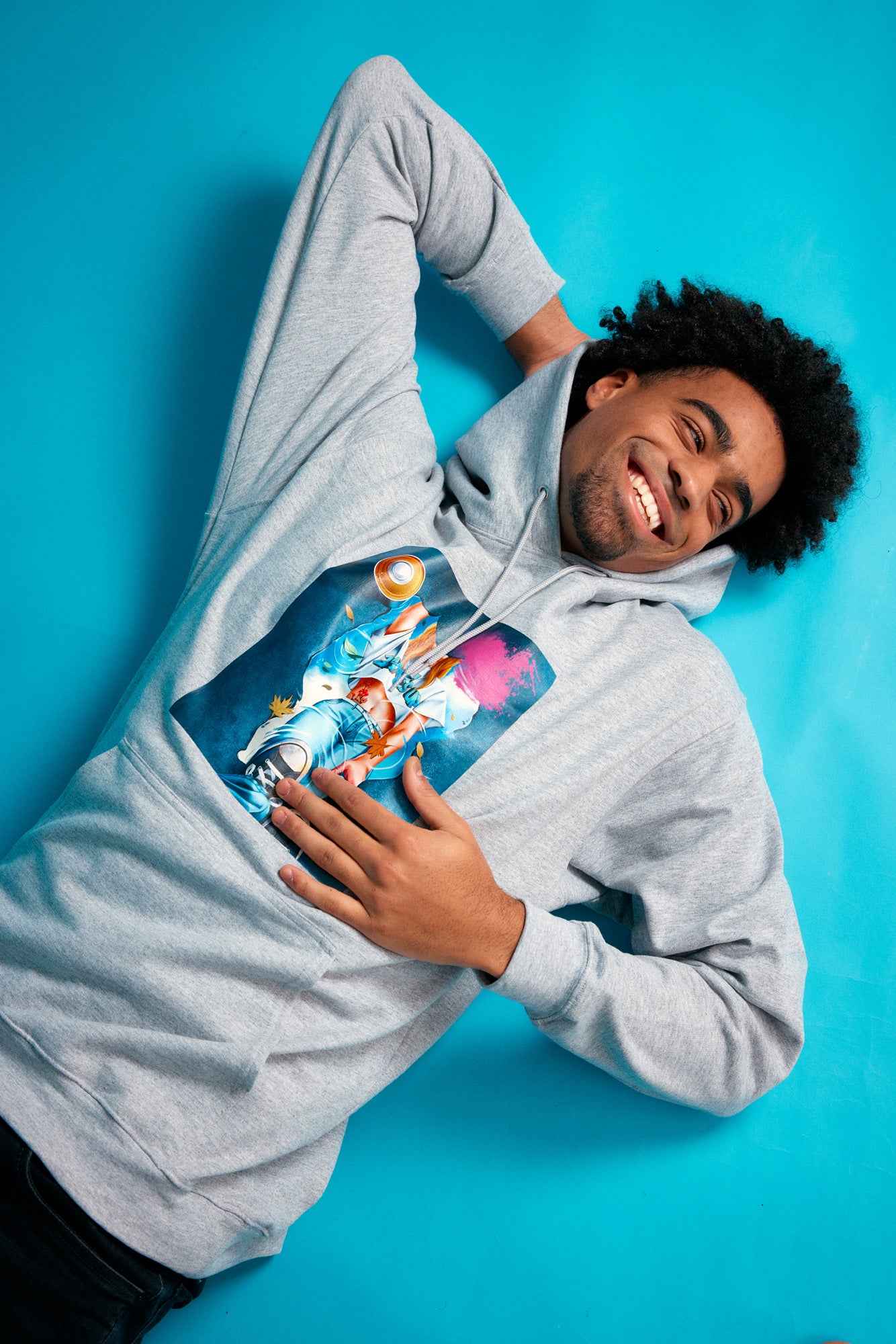 Sweat à capuche léger au design original Puddle